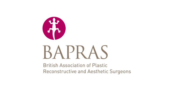 BAPRAS British Association of Plastic Reconstructive and Aesthetic Surgeons logo & website link